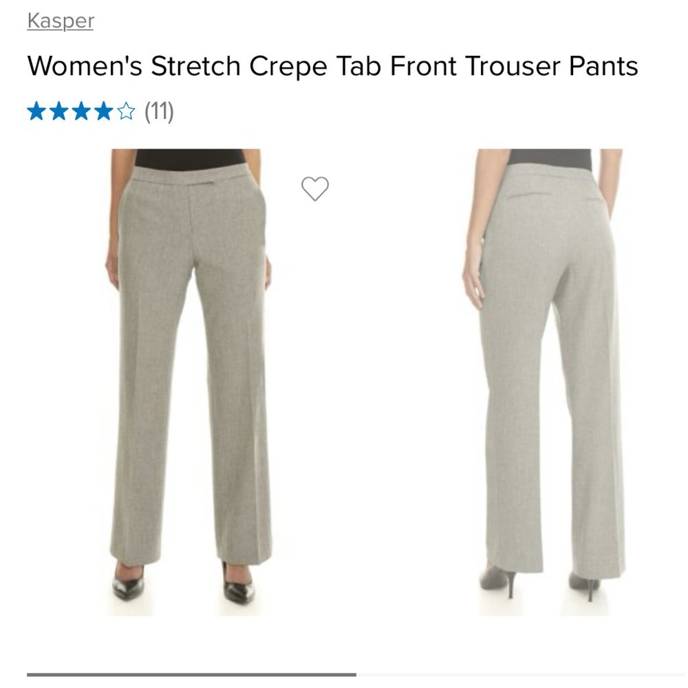 Kasper  NWT Stretch Trouser Pants Gray/ Black 16